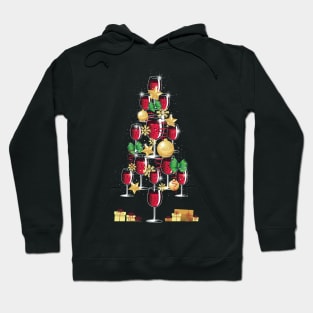 Wine Christmas tree Hoodie